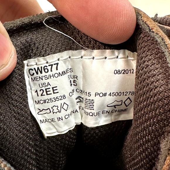 VERY GOOD Justin CW677 6" Utah Waterproof Safety Composite Toe Work Boot 12 EE - Picture 11 of 14